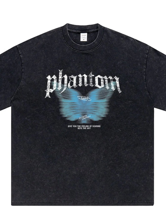 Letter Round Neck Short Sleeve T-Shirt