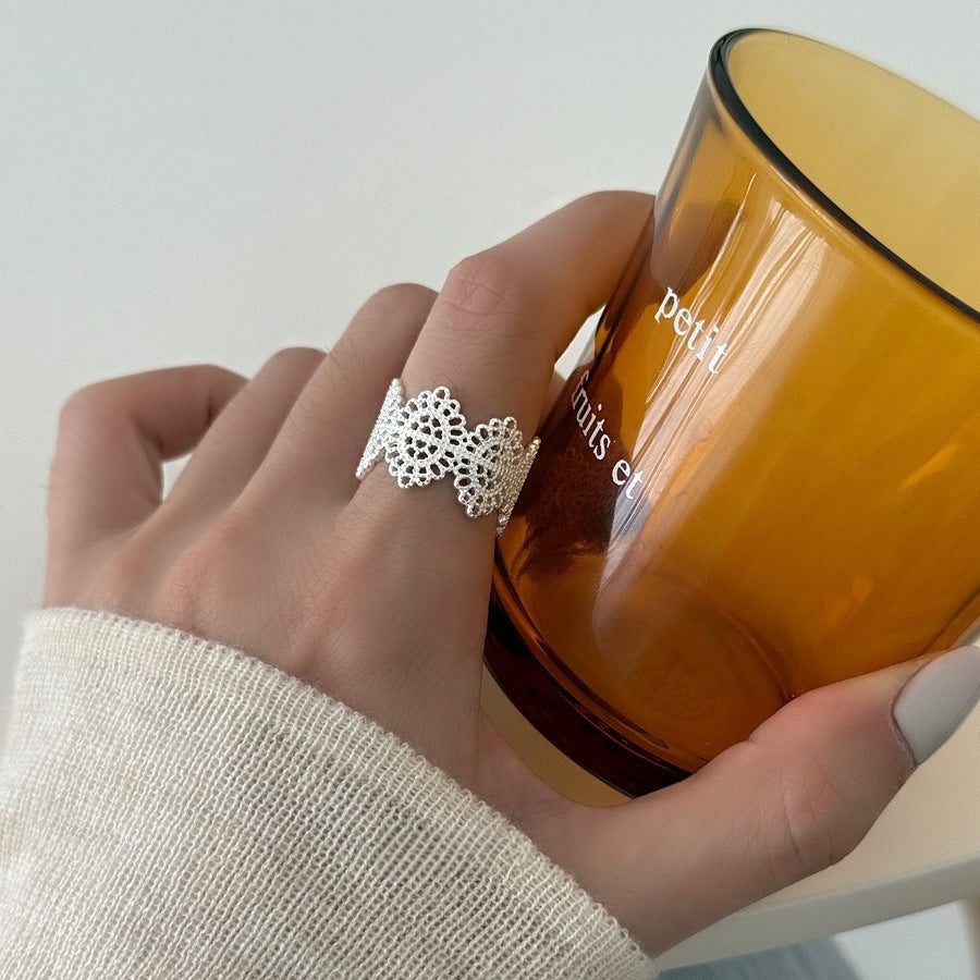 Minimalist S925 Sterling Silver Rings, Vintage High-End Women Finger Rings