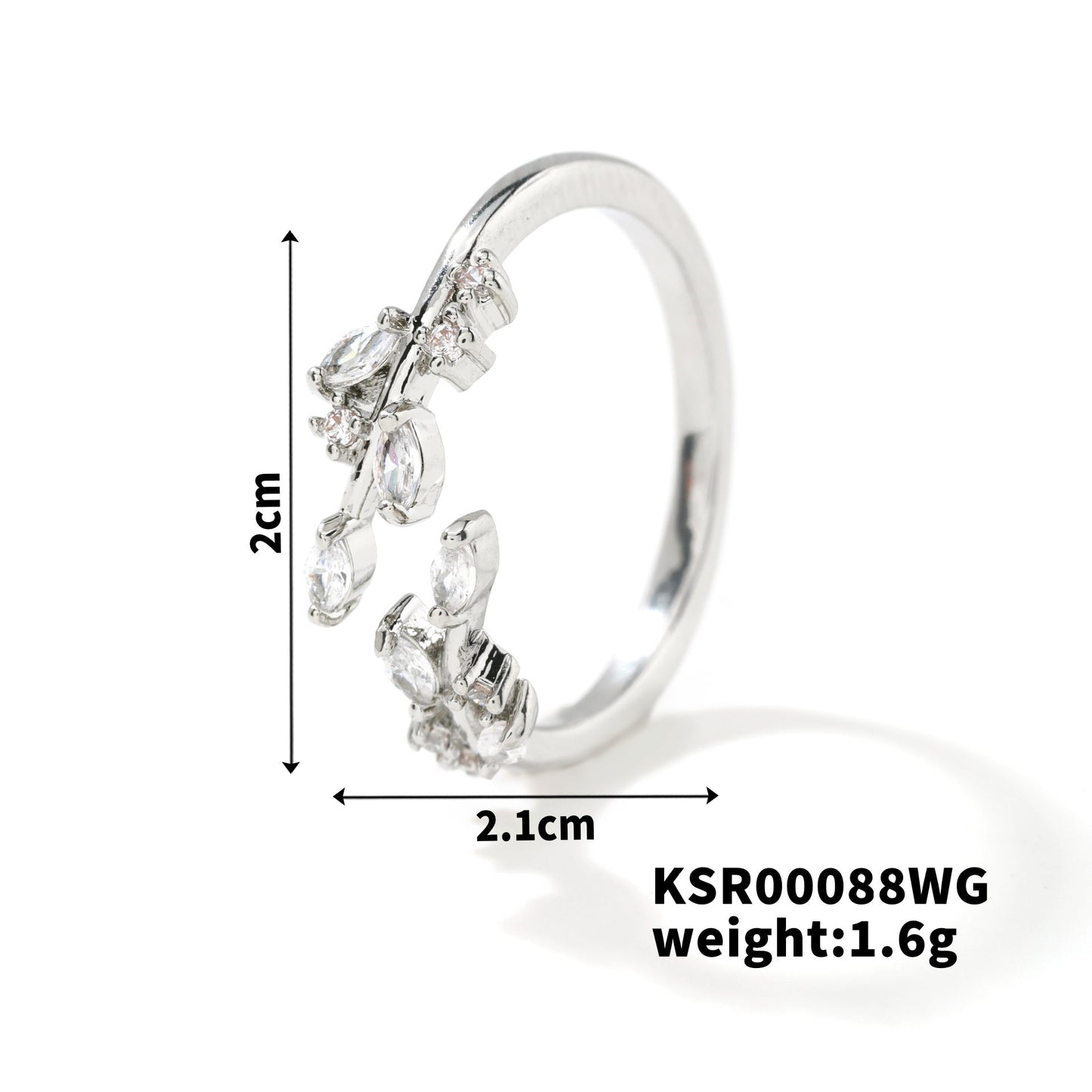 Womens Personality Leaf Ring