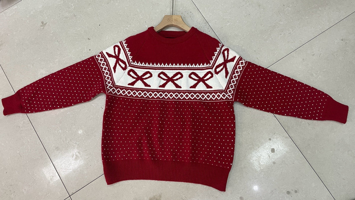 Cross-border AutumnWinter Women's Jacquard Knitted Sweater For Women