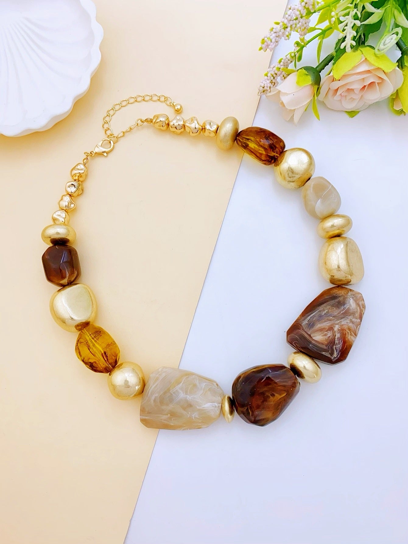 Irregular Acrylic Statement Necklace Collection