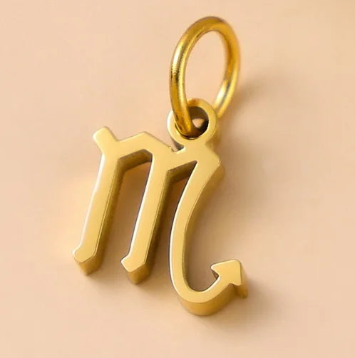 SUNIBI Stainless Steel Star Zodiac Sign 12 Constellation Pendant Accessories for Necklace Women Man Jewelry Gifts Wholesale
