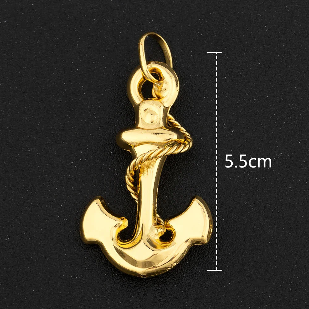 Hip Hop Personality Pendant Gold Color African Map Mermaid Dollar Euro Shape Pendant for Women Men Luxury Copper Chain Jewelry