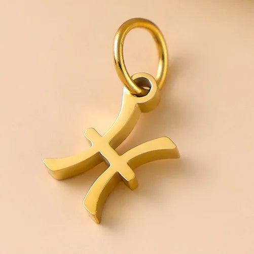 SUNIBI Stainless Steel Star Zodiac Sign 12 Constellation Pendant Accessories for Necklace Women Man Jewelry Gifts Wholesale