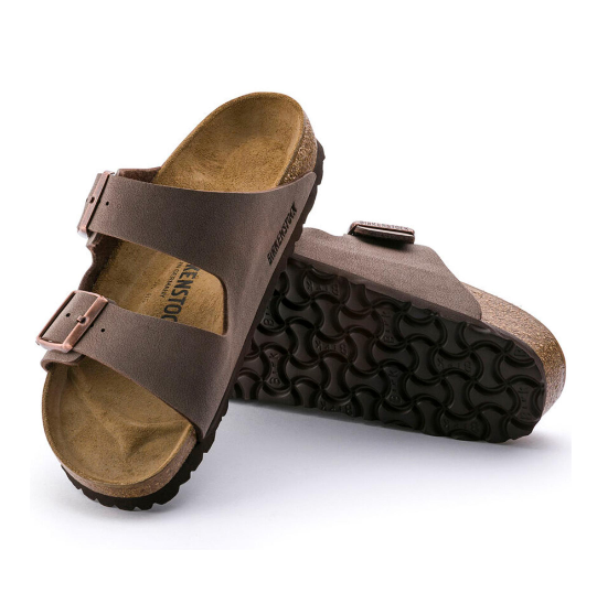 Birkenstock Arizona Birkibuc Mocha Sandals - Mocha, Narrow