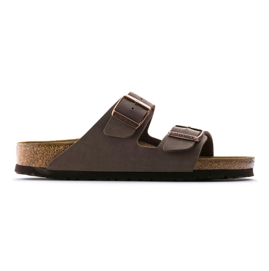 Birkenstock Arizona Birkibuc Mocha Sandals - Mocha, Narrow