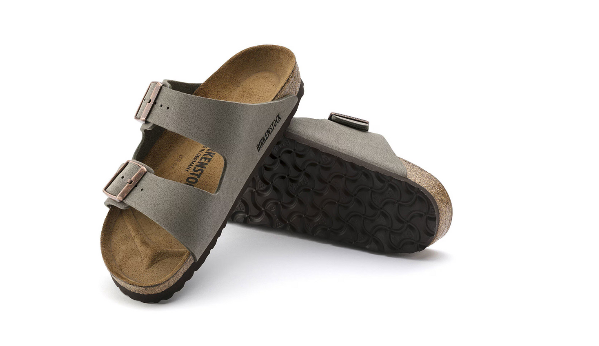 Birkenstock Arizona Birkibuc Stone Sandals - Stone, Regular