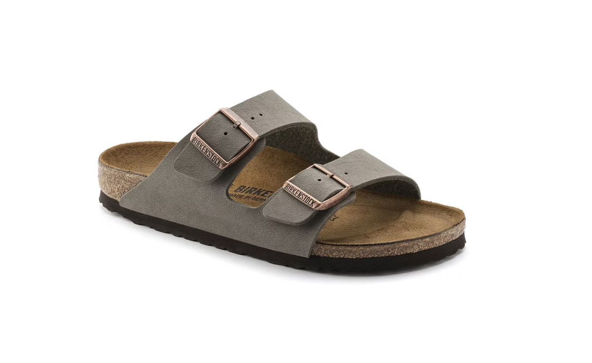 Birkenstock Arizona Birkibuc Stone Sandals - Stone, Regular