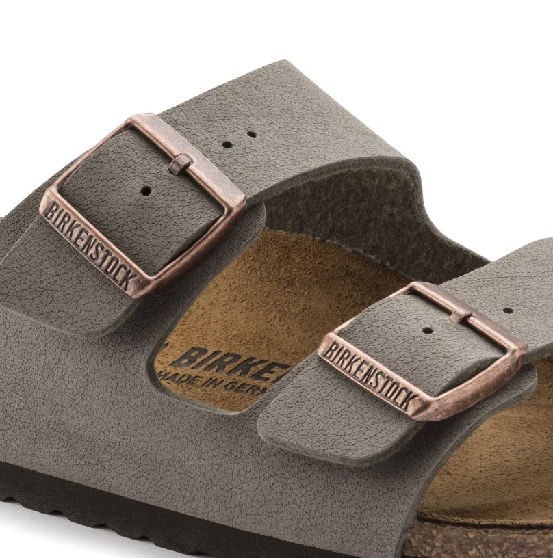 Birkenstock Arizona Birkibuc Stone Sandals - Stone, Regular