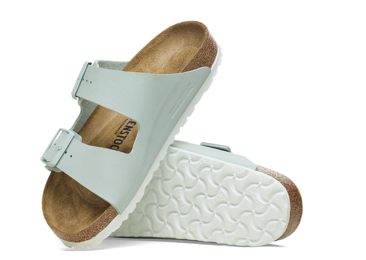 Birkenstock Arizona Birko-Flor Surf Green Sandals - Green, Narrow