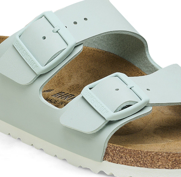 Birkenstock Arizona Birko-Flor Surf Green Sandals - Green, Narrow