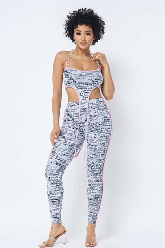 “Logic” White Leggings Set