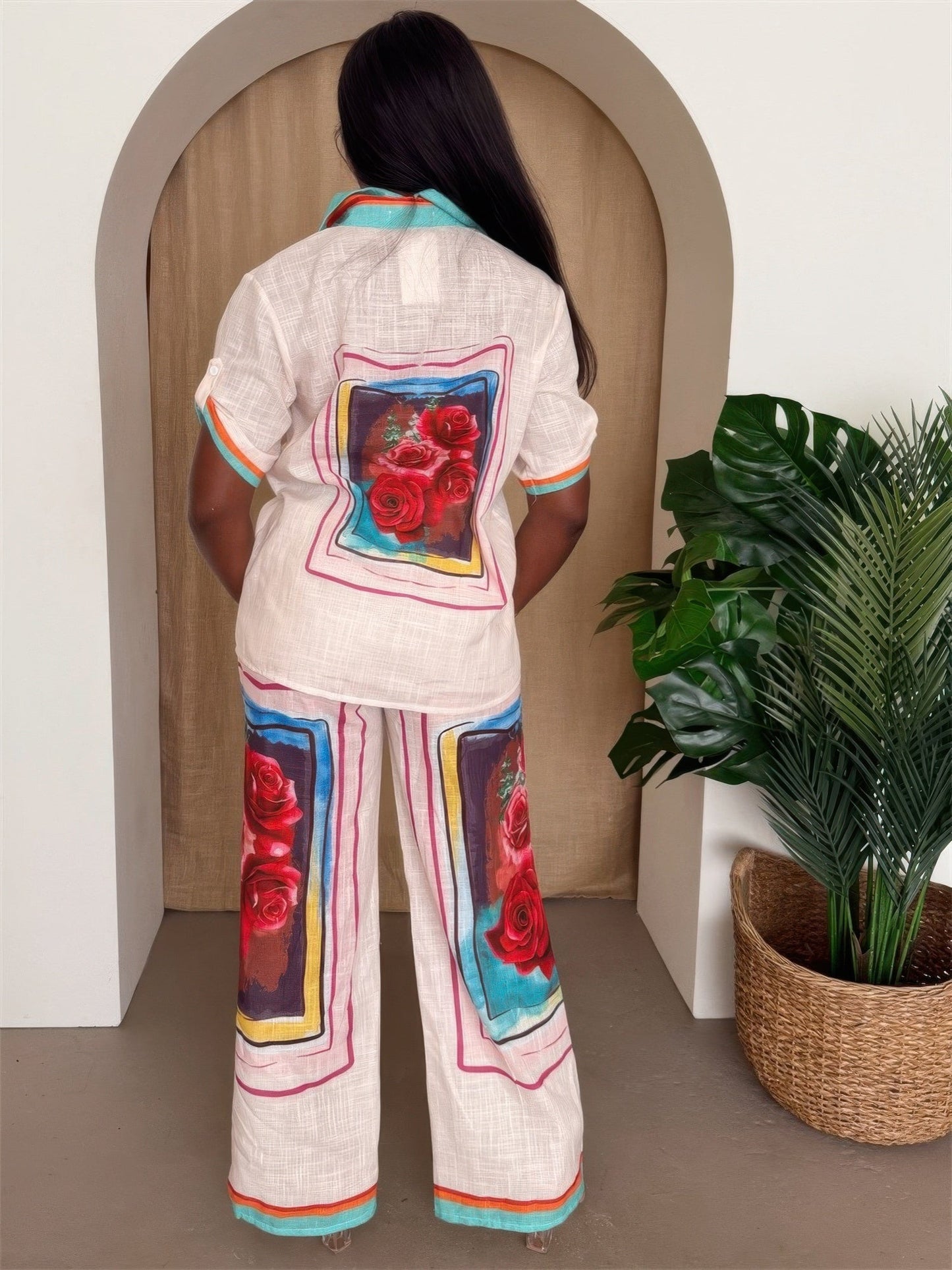 Rosa Frame Button-up Resort Set