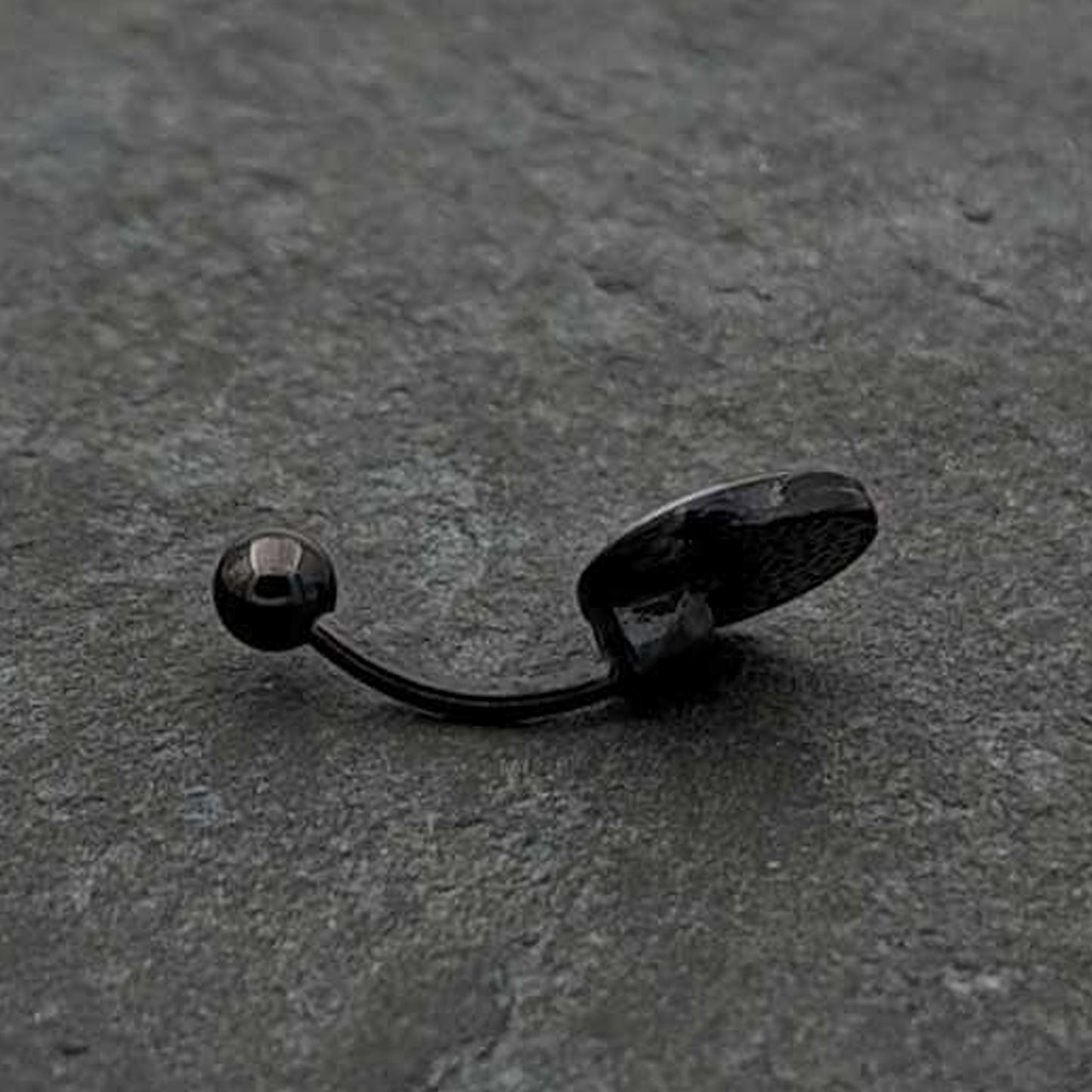 Black Glow in the Dark Holiday Peppermint Candy Belly Ring by Onyx O
