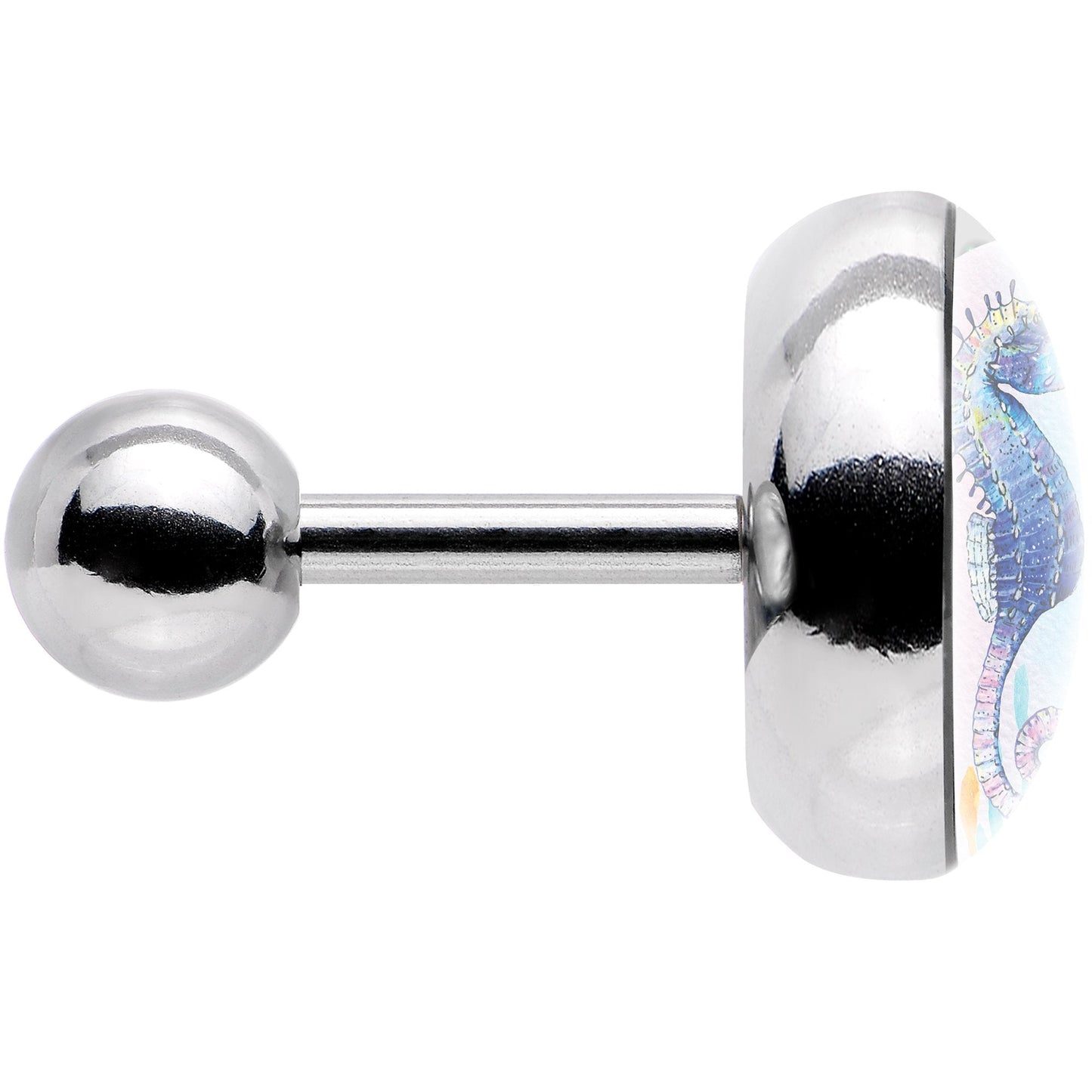 16G 1/4 Watercolor Seahorse Tragus Cartilage Earring