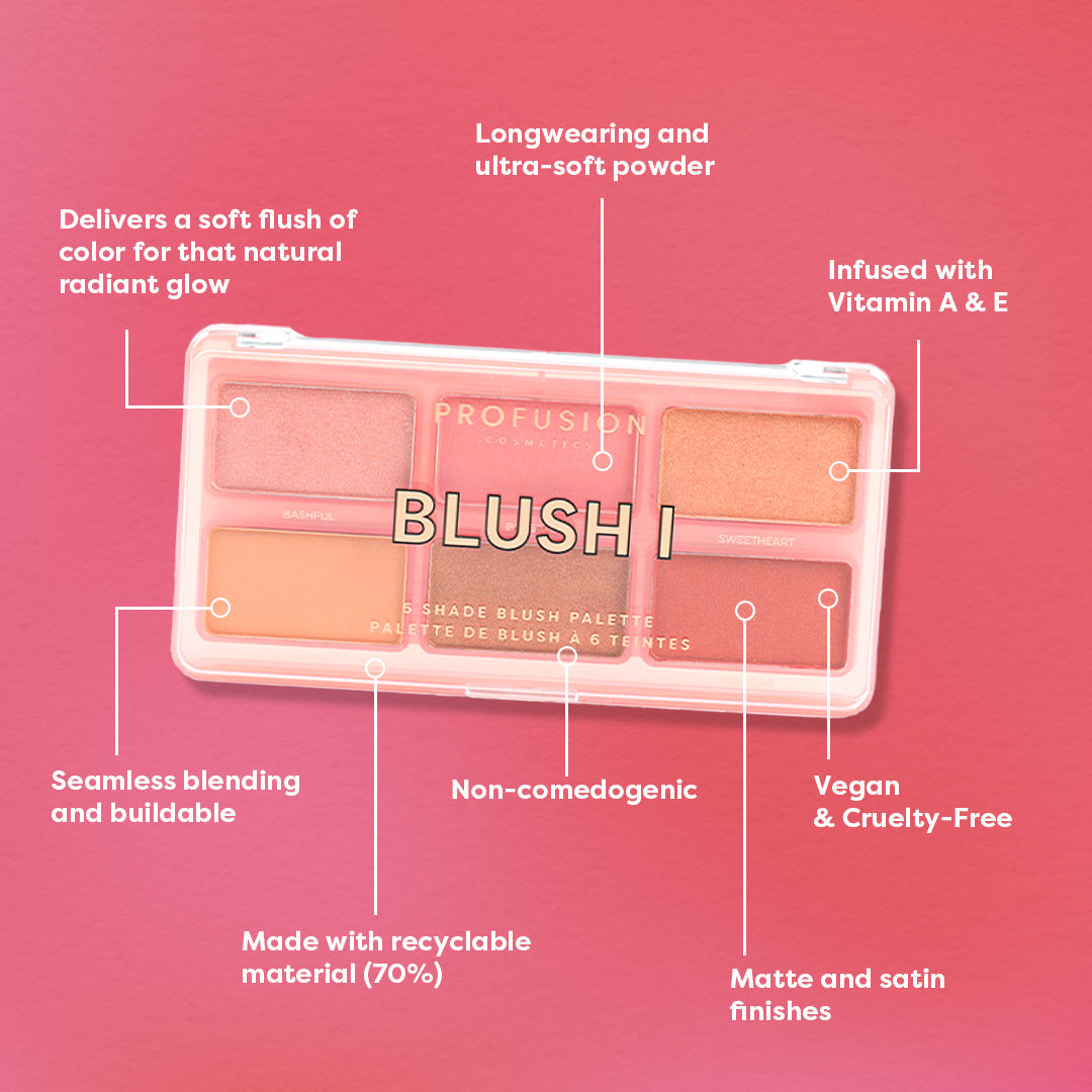 Blush 6 Shade Face Palette