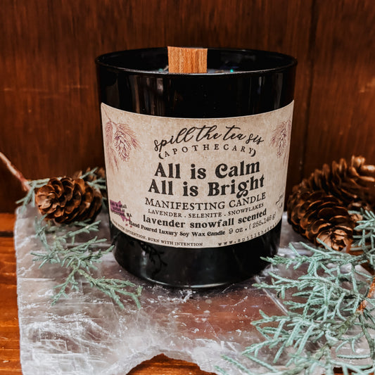 All Is Calm, All Is Bright Candle | Lavender Winter Soy Candle