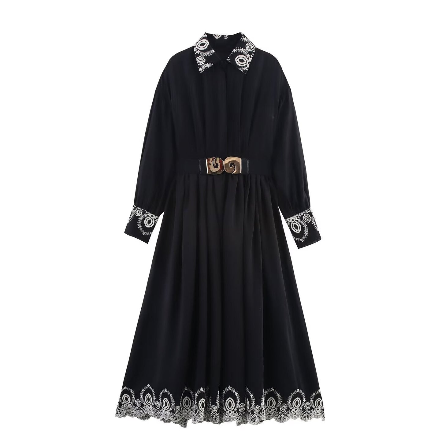 Elegant Embroidered Dress, Central Park | Women - BYMANYC ® New York
