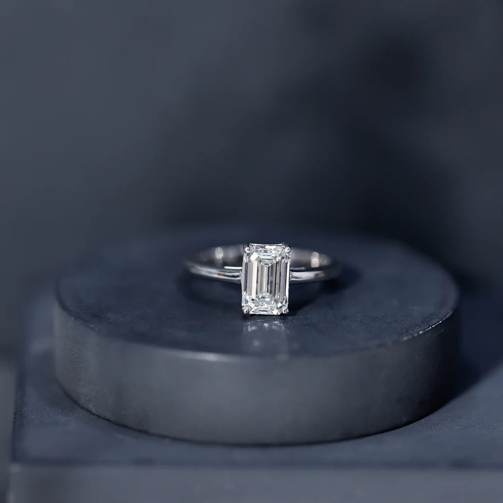Emerald Cut 2 Carat Engagement Ring with IGI Certified Lab Diamond