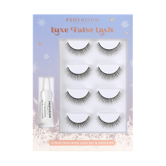 Frosted Snow Sparkle | 4 Pair Luxe False Lash Set
