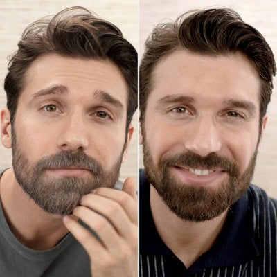 Just For Men Mustache & Beard Coloring for Gray Hair with Brush Included Medium Dark Brown M40 - New