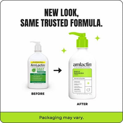 AmLactin Daily Moisturizing Body Lotion Bottle with Pump 14.1oz - NEW