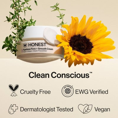 Honest Beauty Ageless Firm Smooth Cream Vegan Hyaluronic Acid 1.7oz - Imperfect Box