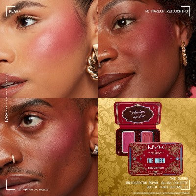 NYX Professional Makeup Bridgerton Royal Blush Buttermelt Blush Palette The Queen - Imperfect Container