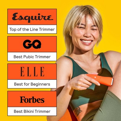Meridian Trimmer Premium Pubic; Body Hair Trimmer for Men & Women Below-the-Belt Groomer, Ball Trimmer, Bikini Trimmer, Bonus Pouch Blaze - Imperfect Box