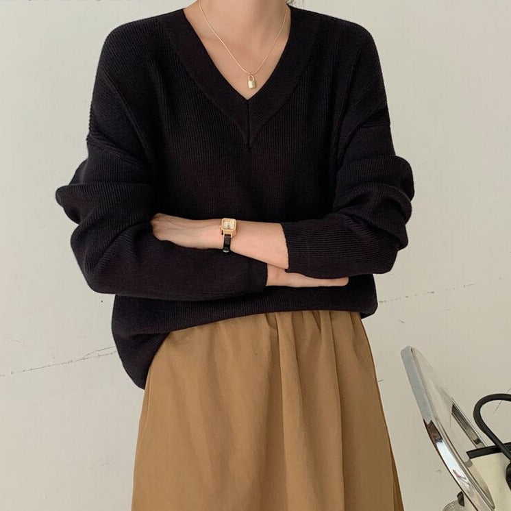 Full Sleeve Loose Female Pullovers Jumpers Autumn Winter Thick Ladies Knitwear