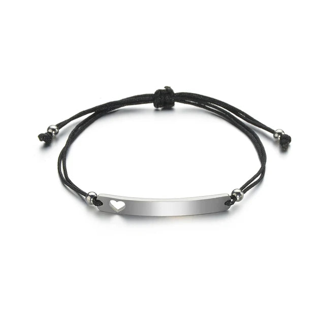 Nextvance Customized Engraving Nameplate Couple Bracelets on hand Stainless Steel Chain Bracelet  For Women Lovers  Jewelry Day