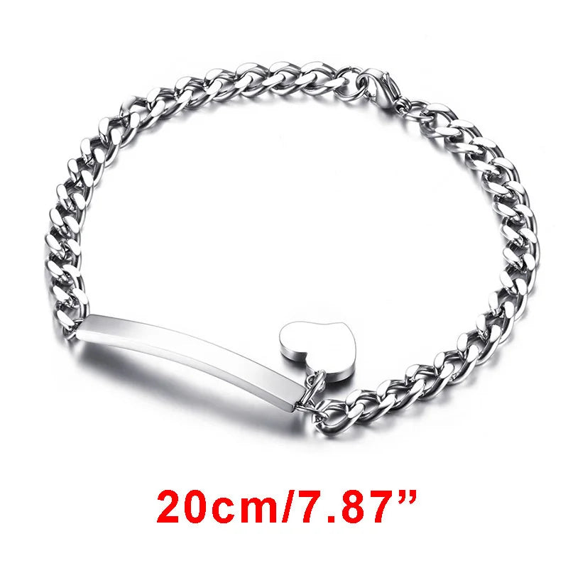 Custom Engrave Name Birth Date Bracelets,Personal Birthday Gift to Little Boy Girls , Stainless Steel Bracelet