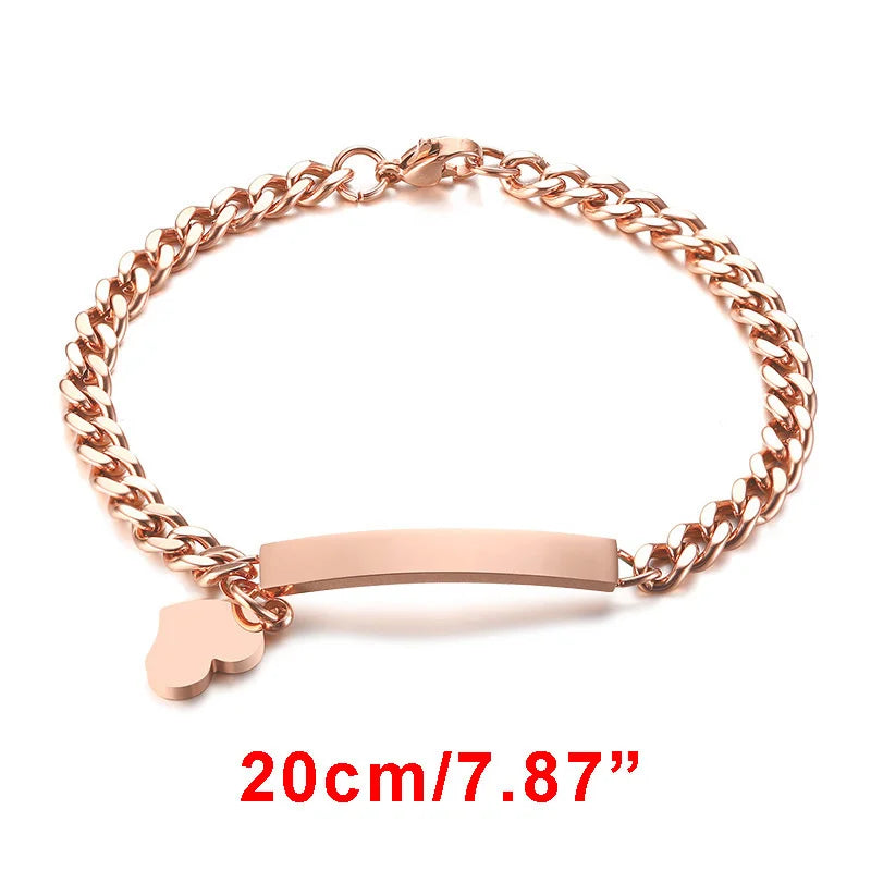 Custom Engrave Name Birth Date Bracelets,Personal Birthday Gift to Little Boy Girls , Stainless Steel Bracelet