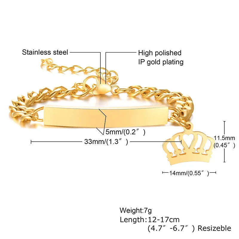 Custom Engrave Name Birth Date Bracelets,Personal Birthday Gift to Little Boy Girls , Stainless Steel Bracelet