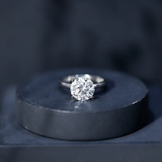 IGI Certified 3 CT Round Lab Grown Diamond Solitaire Engagement Ring