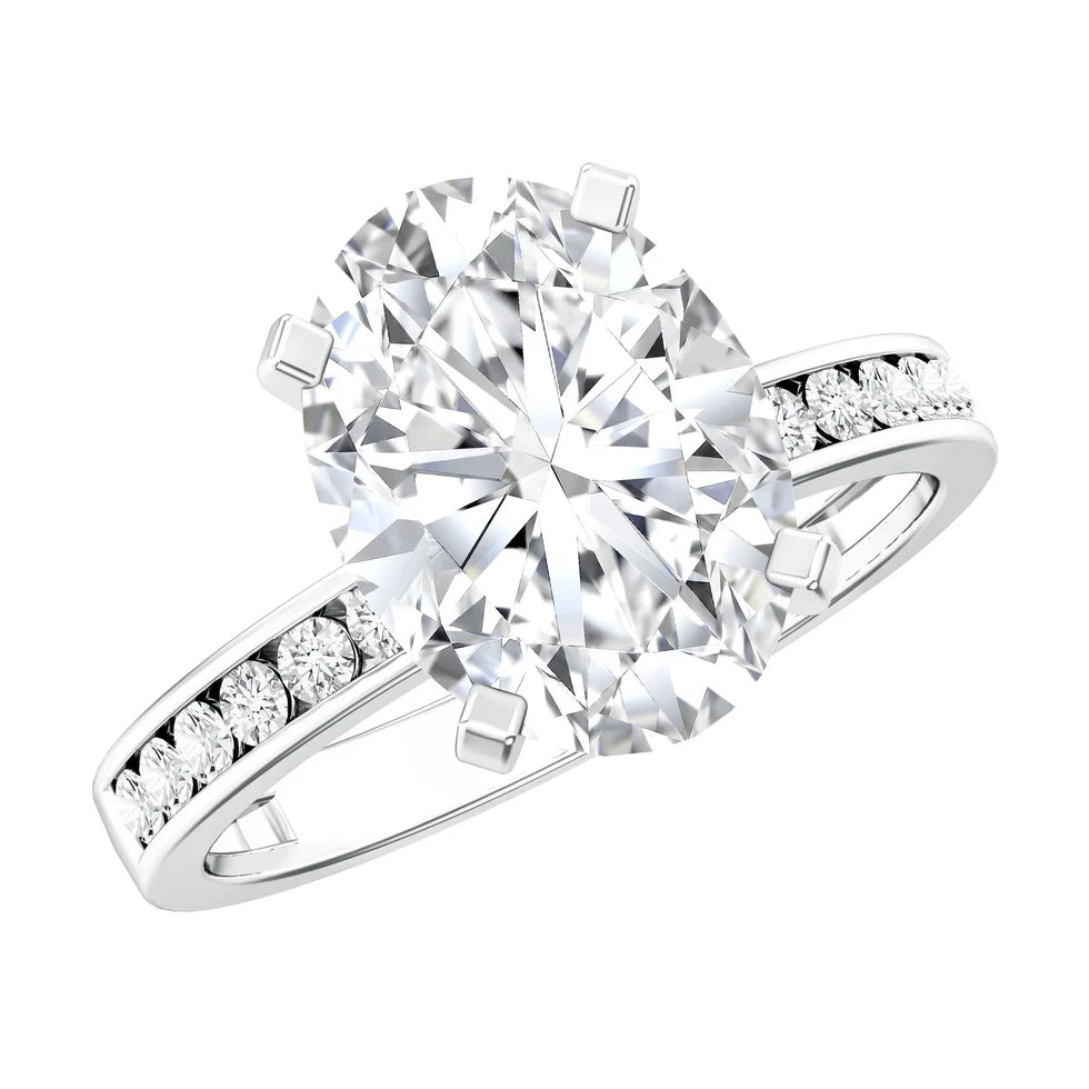 IGI Certified 3 Carat Lab Grown Diamond Oval Engagement Ring for Women
