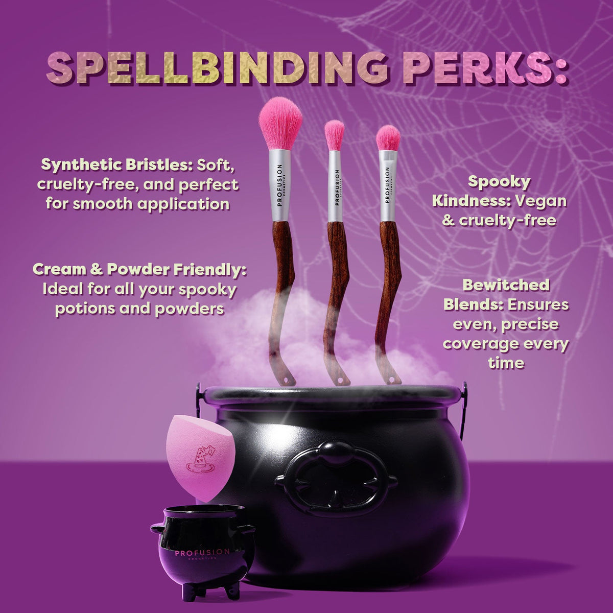 Monster Bash | Witch's Broom Closet Face & Eye Brush Set