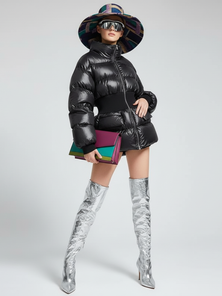 NOHO Elastic Waist Puffer Jacket BYMANYC ® New York