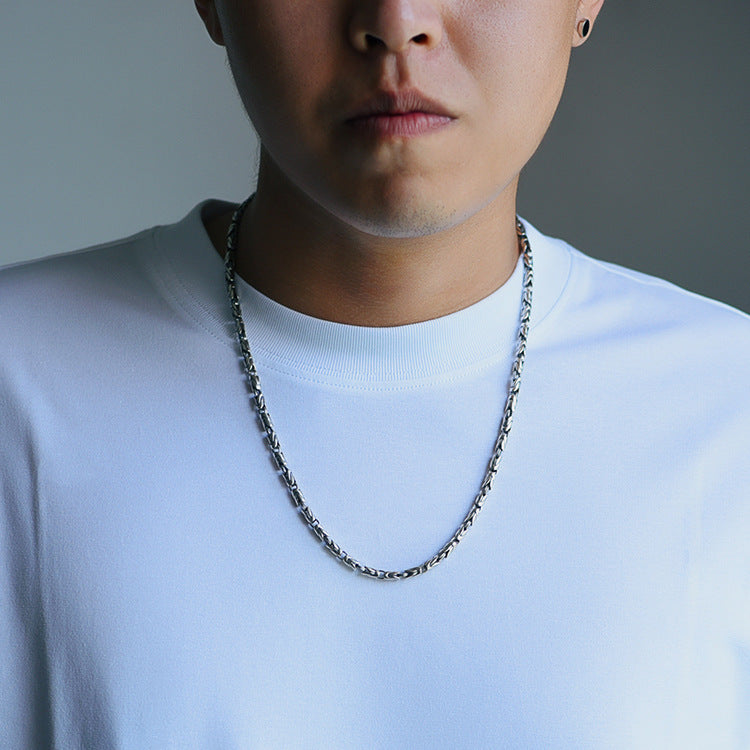 Peace pattern retro thick necklace