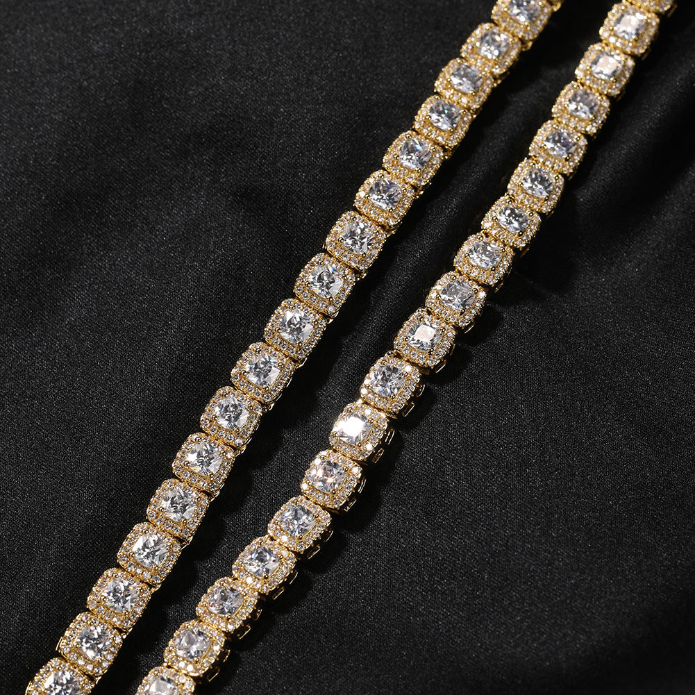 Iced Out Tennis Chain Cubic Zirconia CZ Hip Hop Necklace