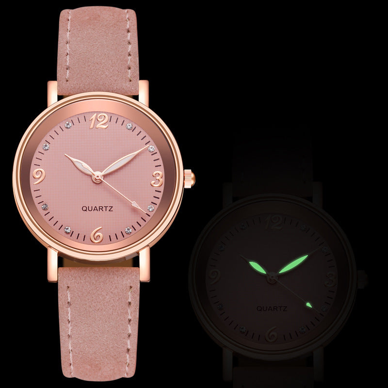 Luminous Watches for Women with Leather Straps and Casual Wear