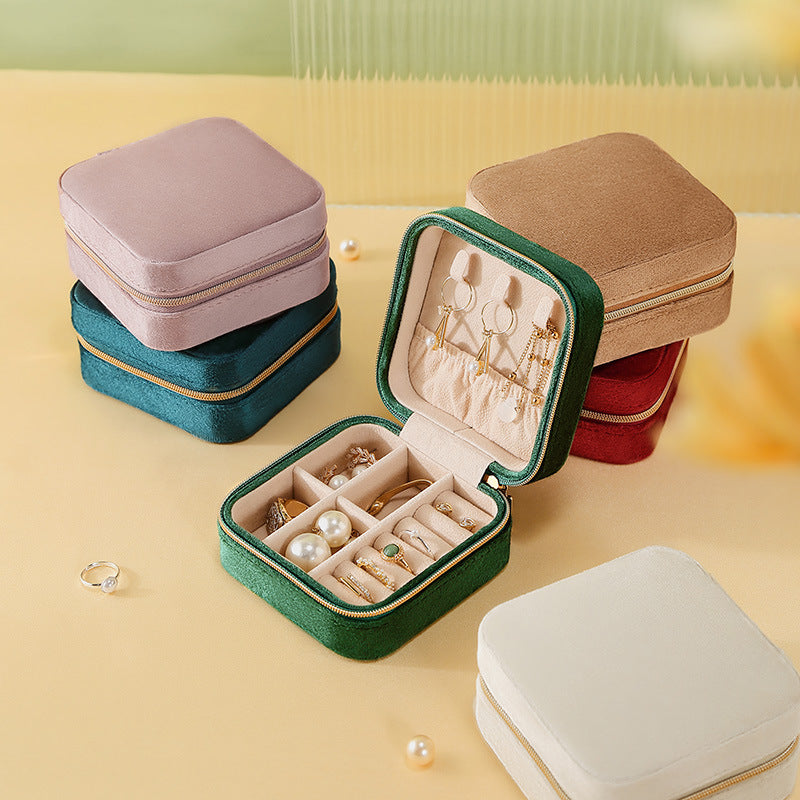 Italian velvet jewelry organiser box