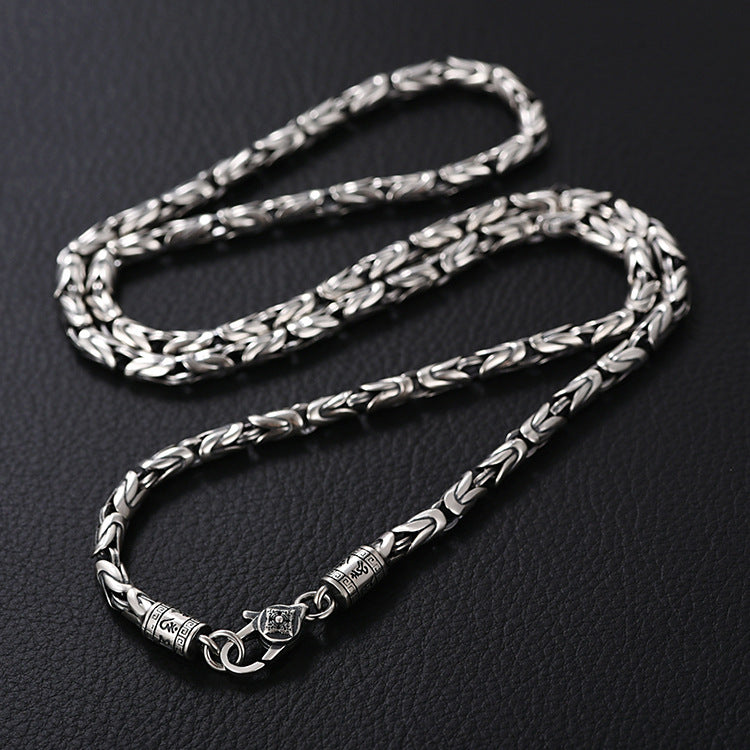 Peace pattern retro thick necklace