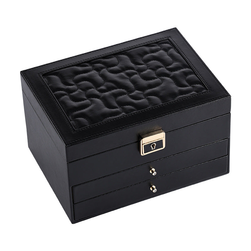European multi-layer household PU leather jewelry box