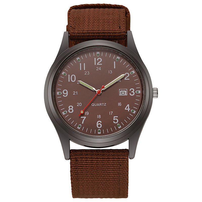 Canvas men's casual fashion gift watch, quartz watch