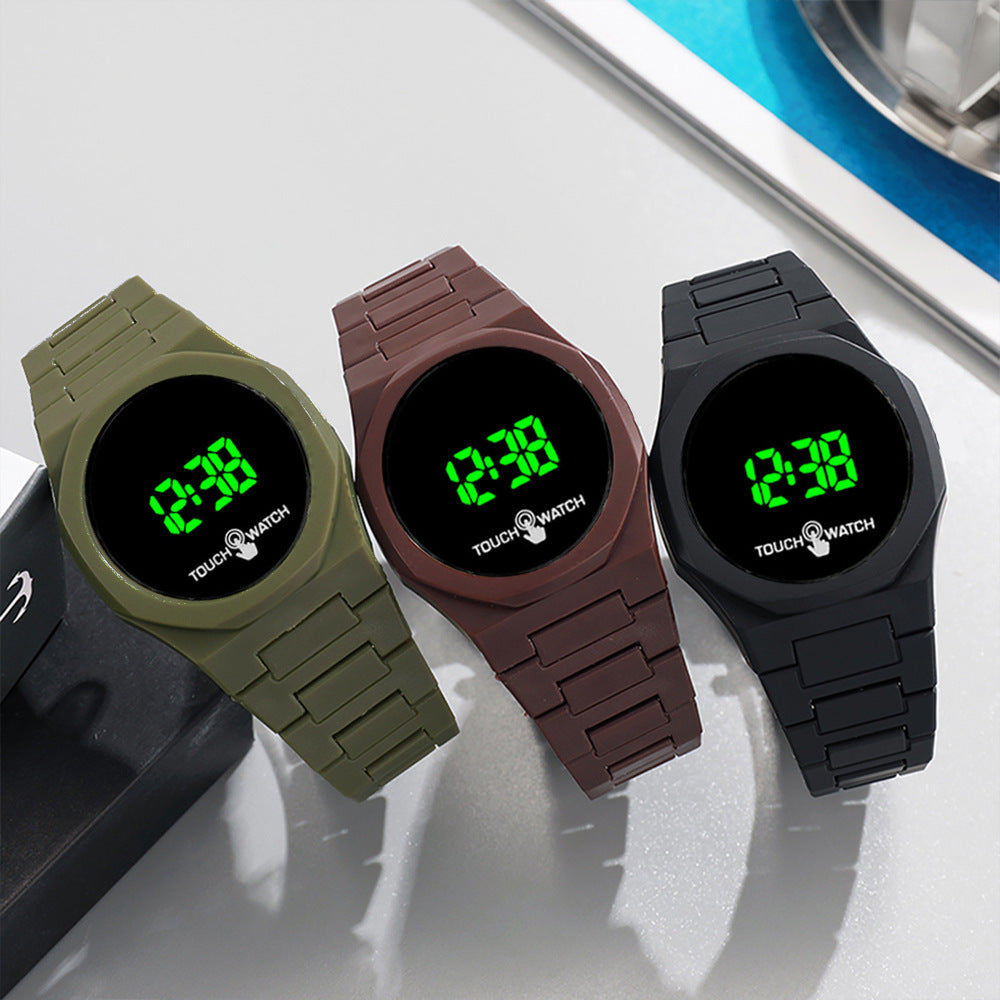LED plastic covers and butterfly buckle watches for men and women.