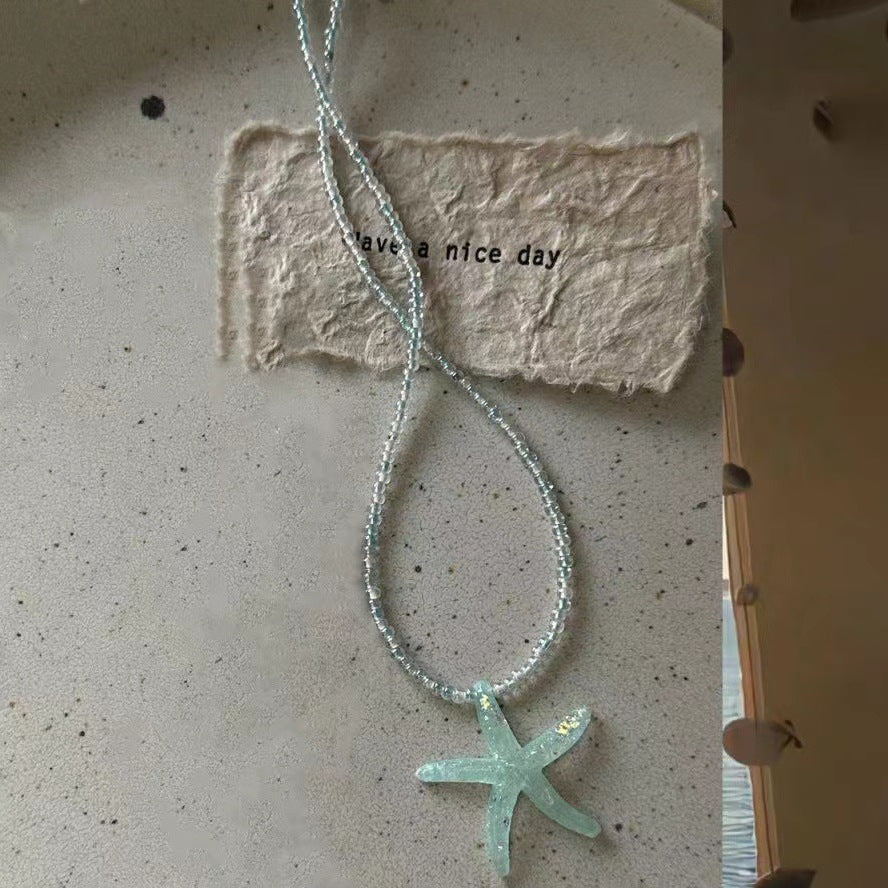 starfish necklace fresh dopamine color necklace