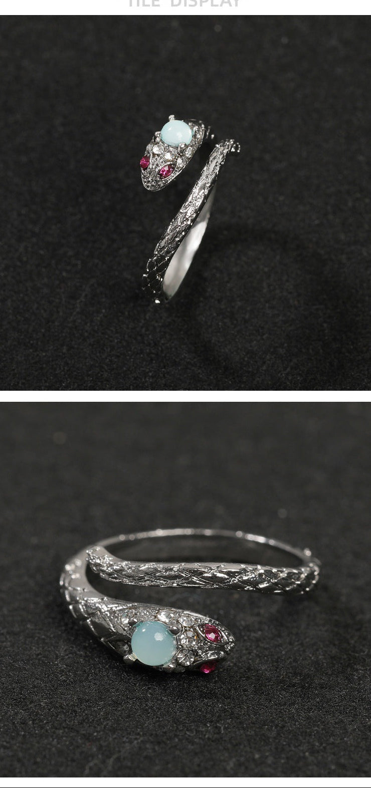 Zircon snake open ring