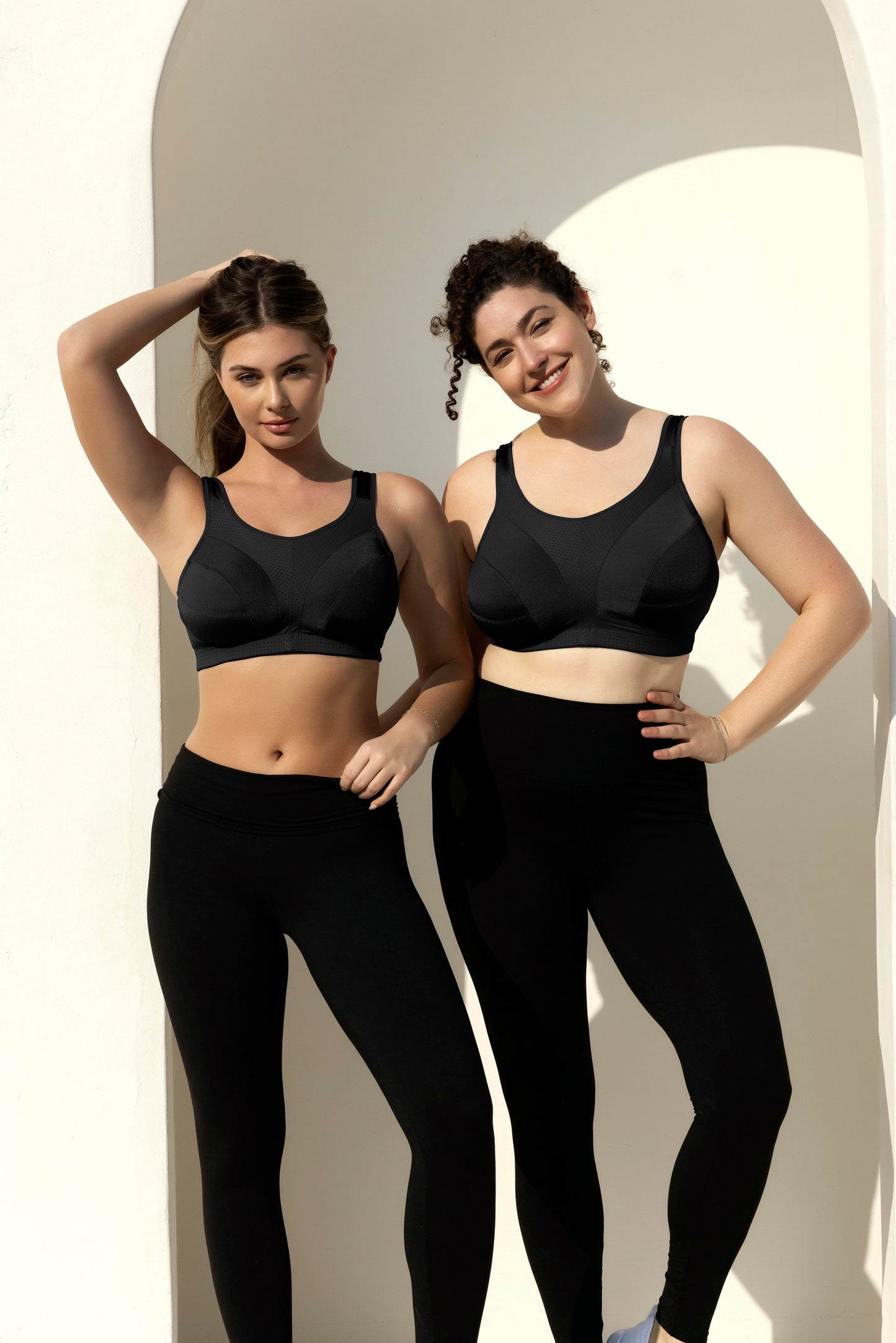 Active Full Bust Unlined Sports Bra - Black