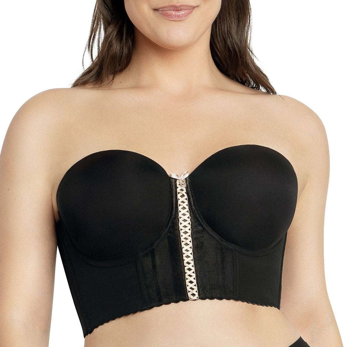 Shea Full Bust Longline Strapless Bra - Black